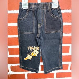 Embroidered jeans with elastic waist | size M